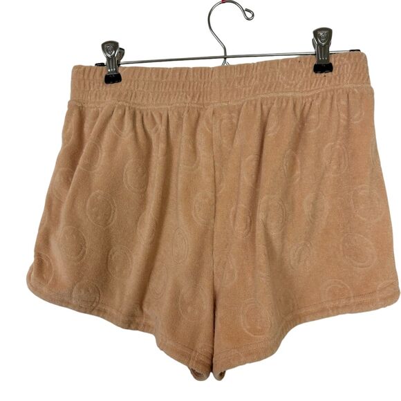 Offline by Aerie Summer Lights Tan Smiley Face Terrycloth Shorts Women's Small - Picture 2 of 7